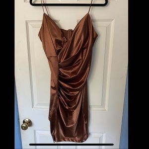 Windsor Copper Wrap Dress